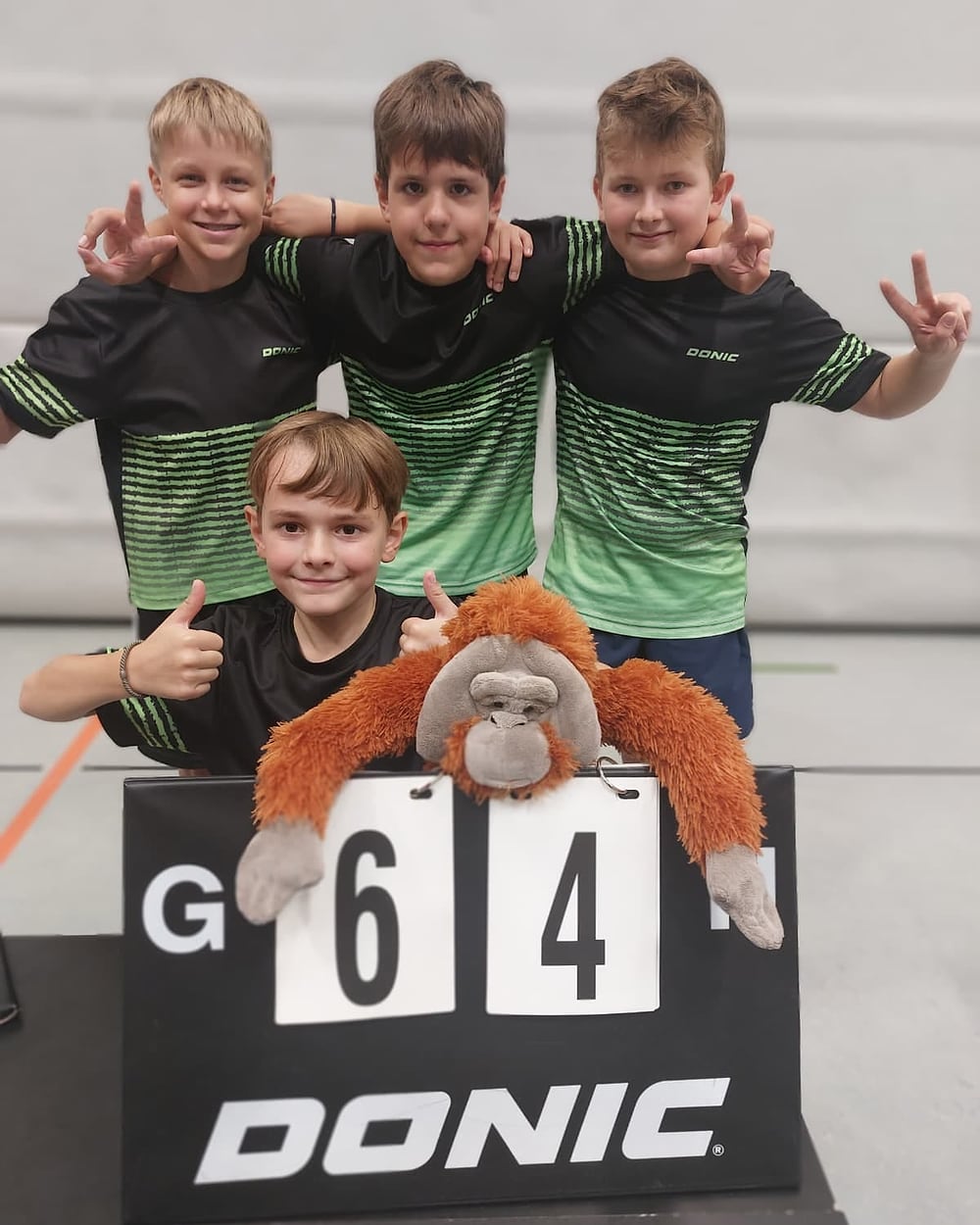 Die Jungen 15 des TTC Staffel nach ihrem Sieg in der Hessenliga