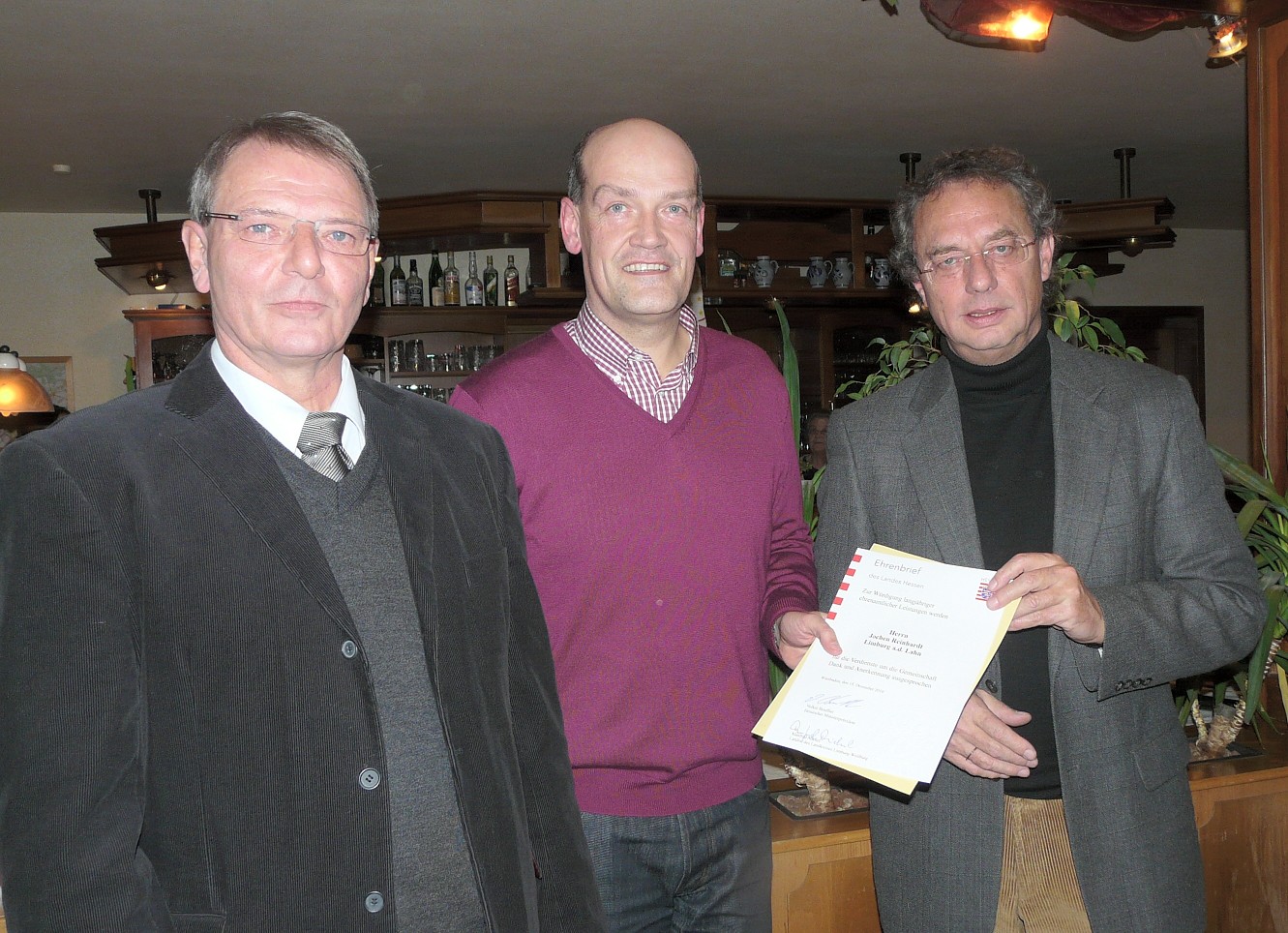 S. Armborst, J. Reinhardt, Landrat Michel